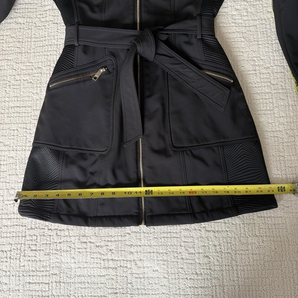 Guess Soft shell Black Women's Lightweight Hooded Jacket With Belt  Size M - Picture 10 of 16